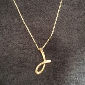 Tiffany Elsa Peretti "J" pendant